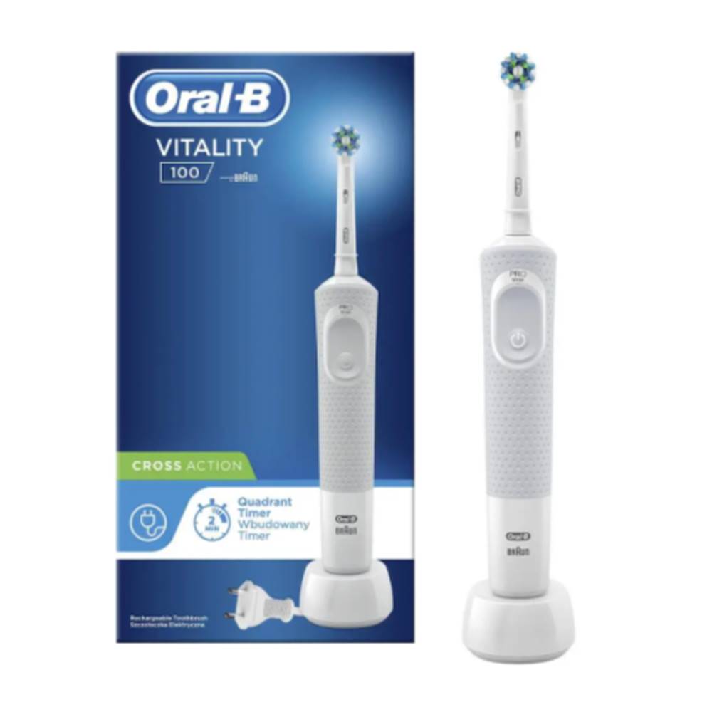 Oral-B ORAL-B Vitality 100 cross action biela elektrická zubná kefka 1 kus