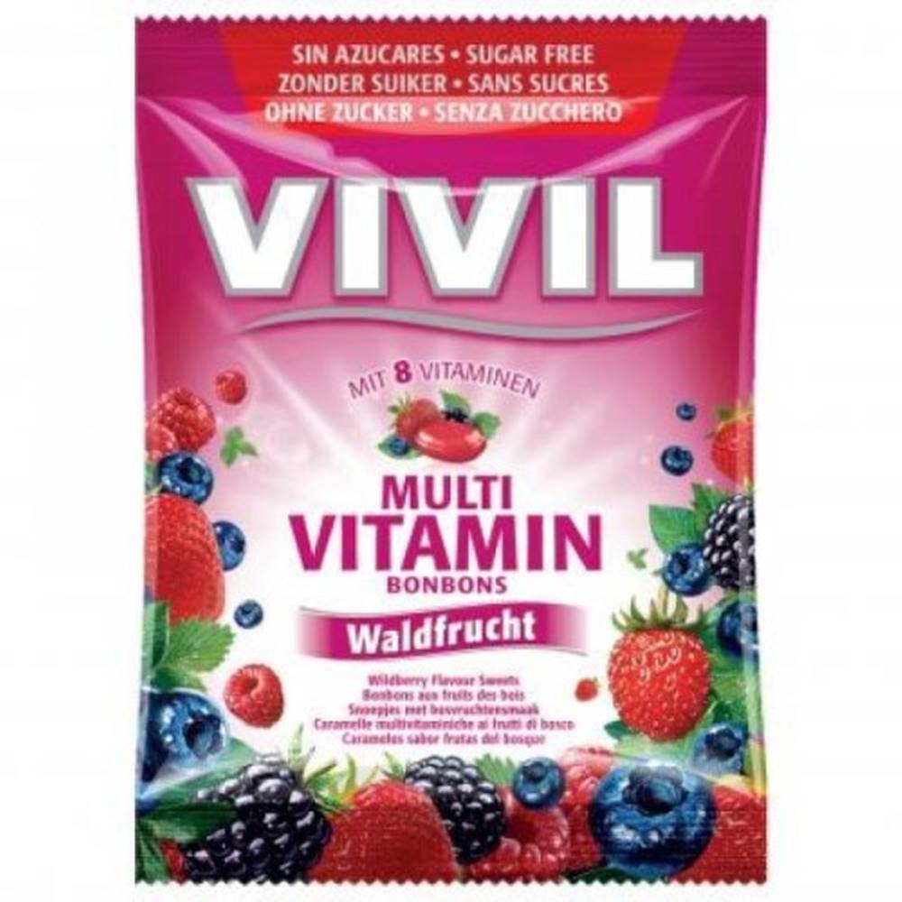 Vivil VIVIL Cukríky multivitamín lesné ovocie 60 g