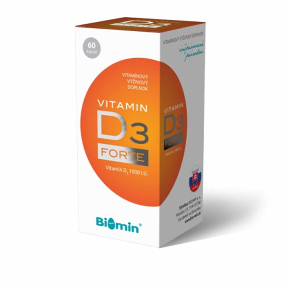 BIOMIN, a.s. Biomin VITAMIN D3 FORTE 1000 I.U.  60 CPS