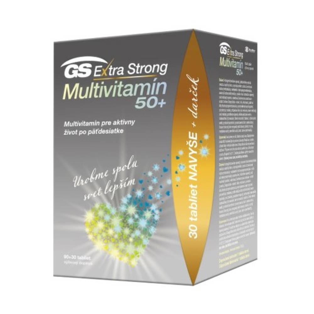 GS GS Extra strong multivitamín 50+ darček 2021 90 + 30 tabliet ZADARMO