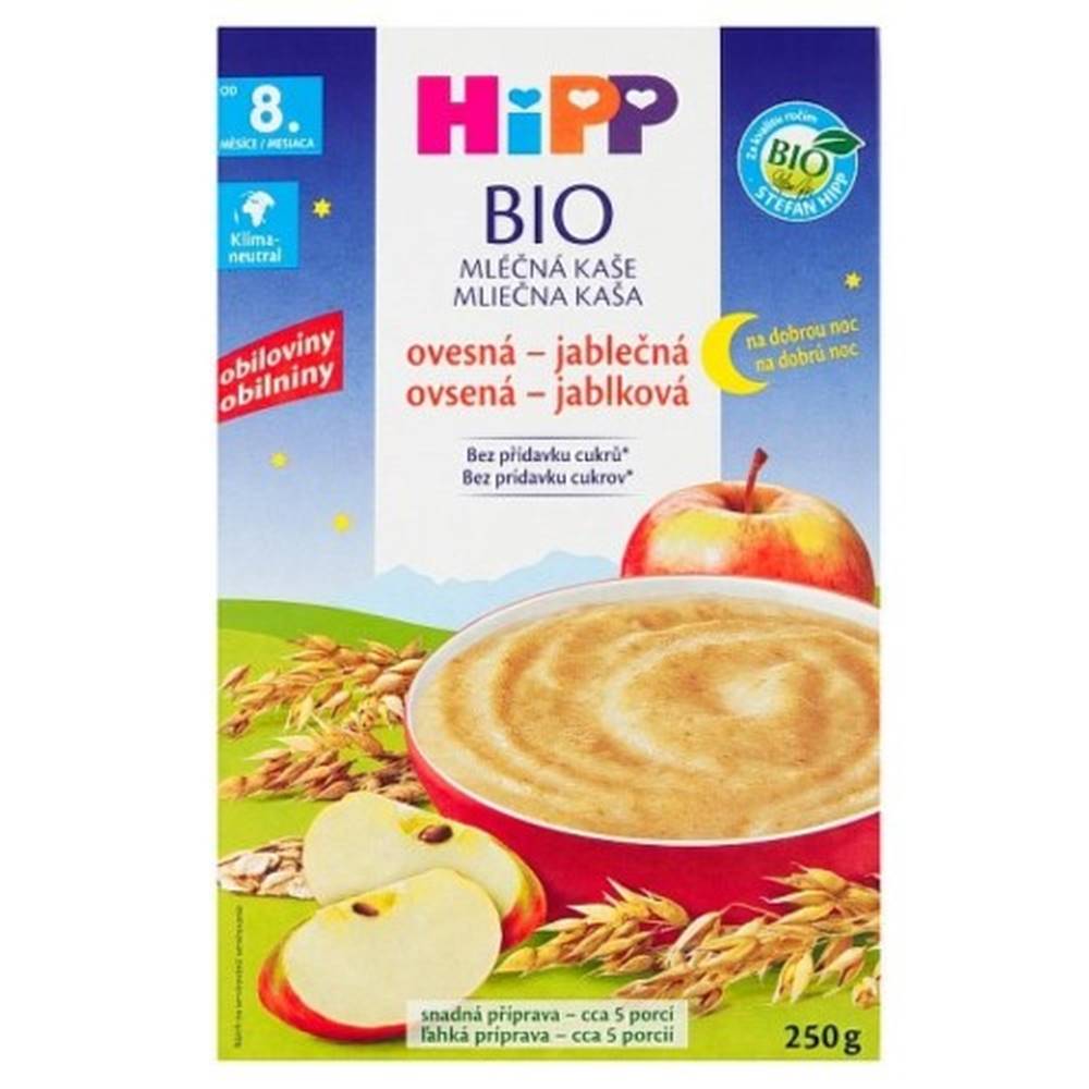HiPP HIPP Bio mliečna kaša dobrú noc ovseno-jablková 250 g
