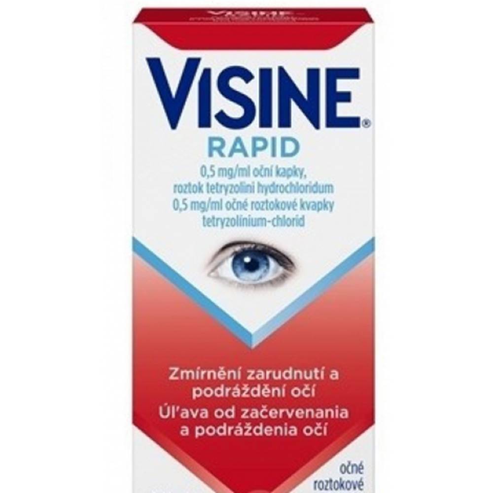 SWISS PHARMA spol.s.r.o. Visine Rapid 0,5 mg/ml očné roztokové kvapky int.opo.1 x 15 ml/7,5 mg
