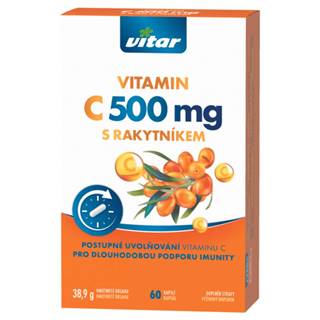 VITAR Vitamin C 500 mg s rakytníkom kapsule s postupným uvoľňovaním 60 ks