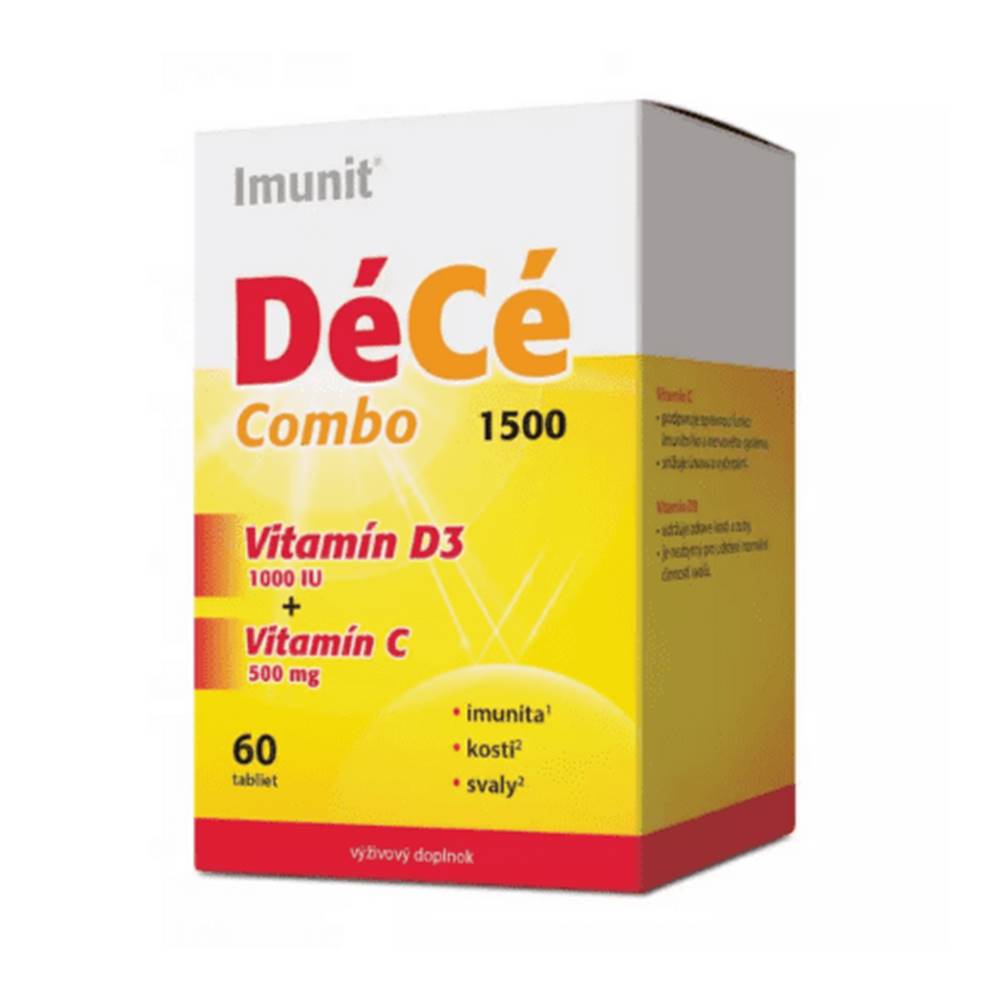Décé DÉCÉ Combo 1500 imunit vitamín D3 1000 IU + vitamín C 500 mg 60 tabliet