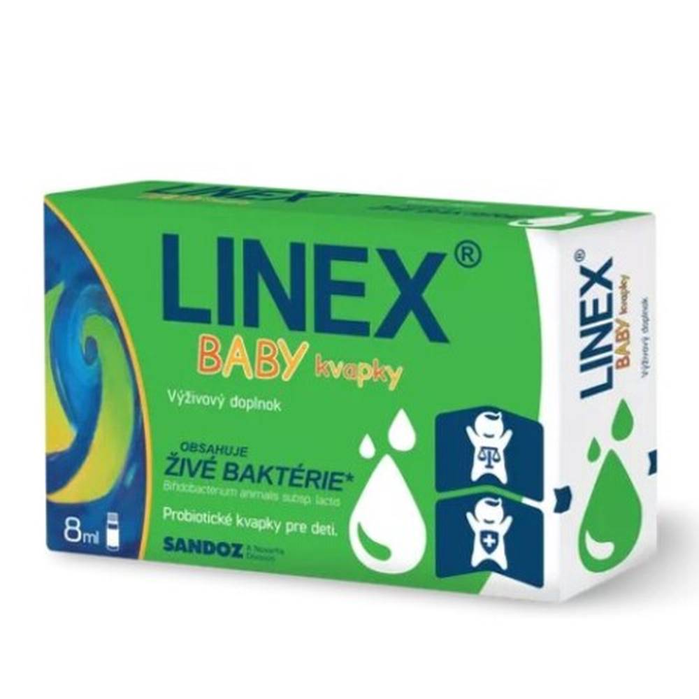 Linex LINEX Baby kvapky + vitamín D3 1x8 ml