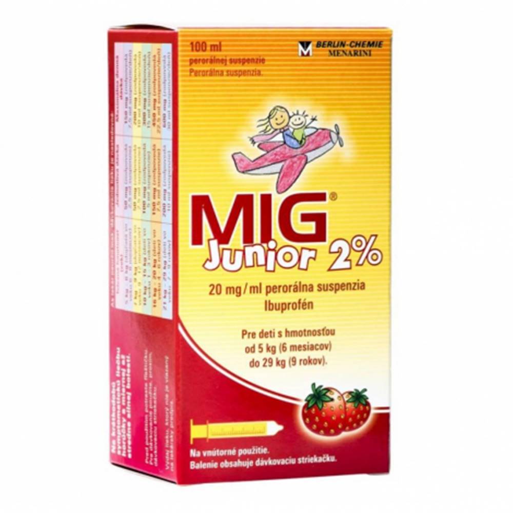  MIG Junior 2% perorálna suspenzia (sirup) pre deti 100 ml