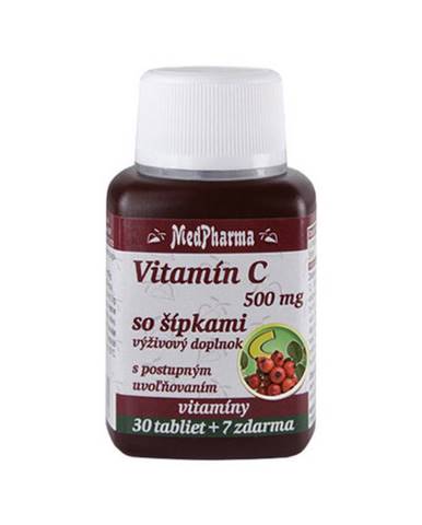 MEDPHARMA Vitamín C 500 mg so šípkami 30 + 7 tabliet ZADARMO