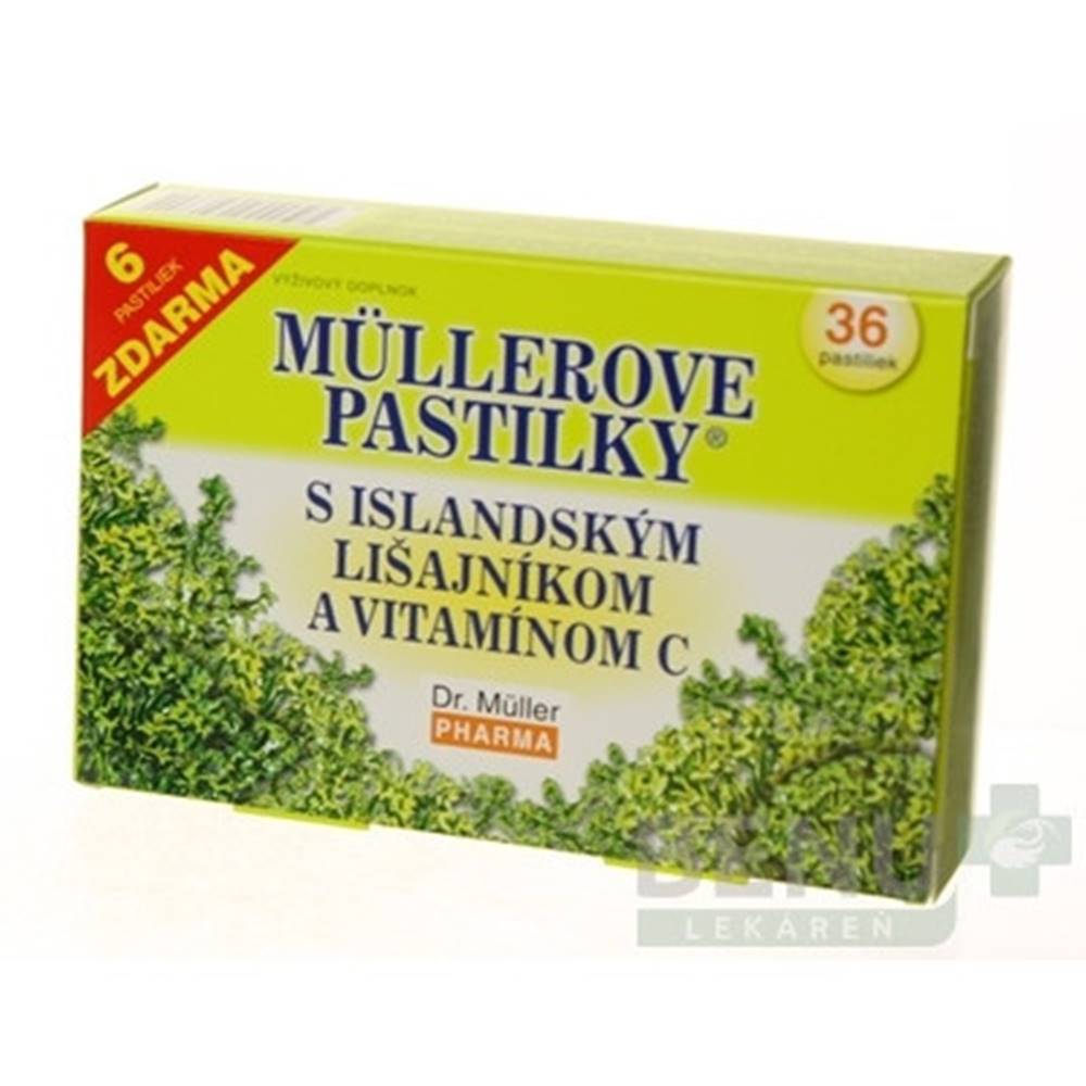DR. MÜLLER MÜLLEROVE PASTILKY s islandským lišajníkom a vitamínom C 36 kusov