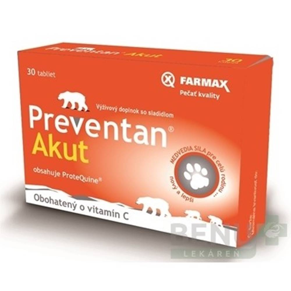 Svus pharma FARMAX Preventan akut s vitamínom C 30 tabliet