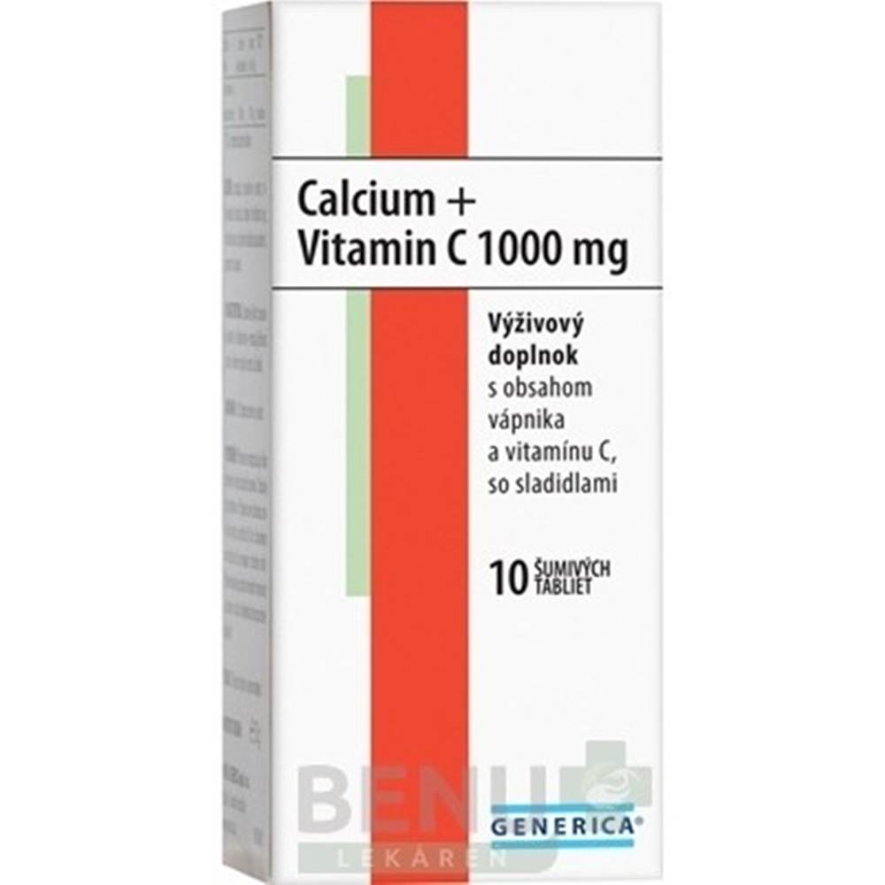 Generica GENERICA Calcium + vitamín C 1000 mg 10 šumivých tabliet