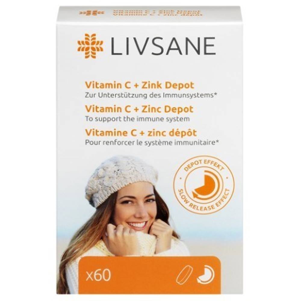 LIVSANE LIVSANE Vitamín C a zinok 60 tabliet