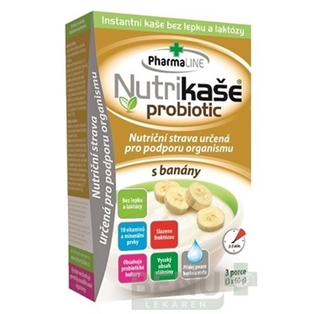 PharmaLINE NUTRIKAŠA Probiotic s banánom 3 x 60 g