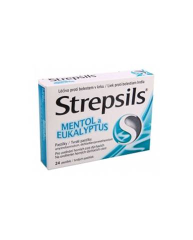 STREPSILS Mentol a eukalyptus 24 pastilky