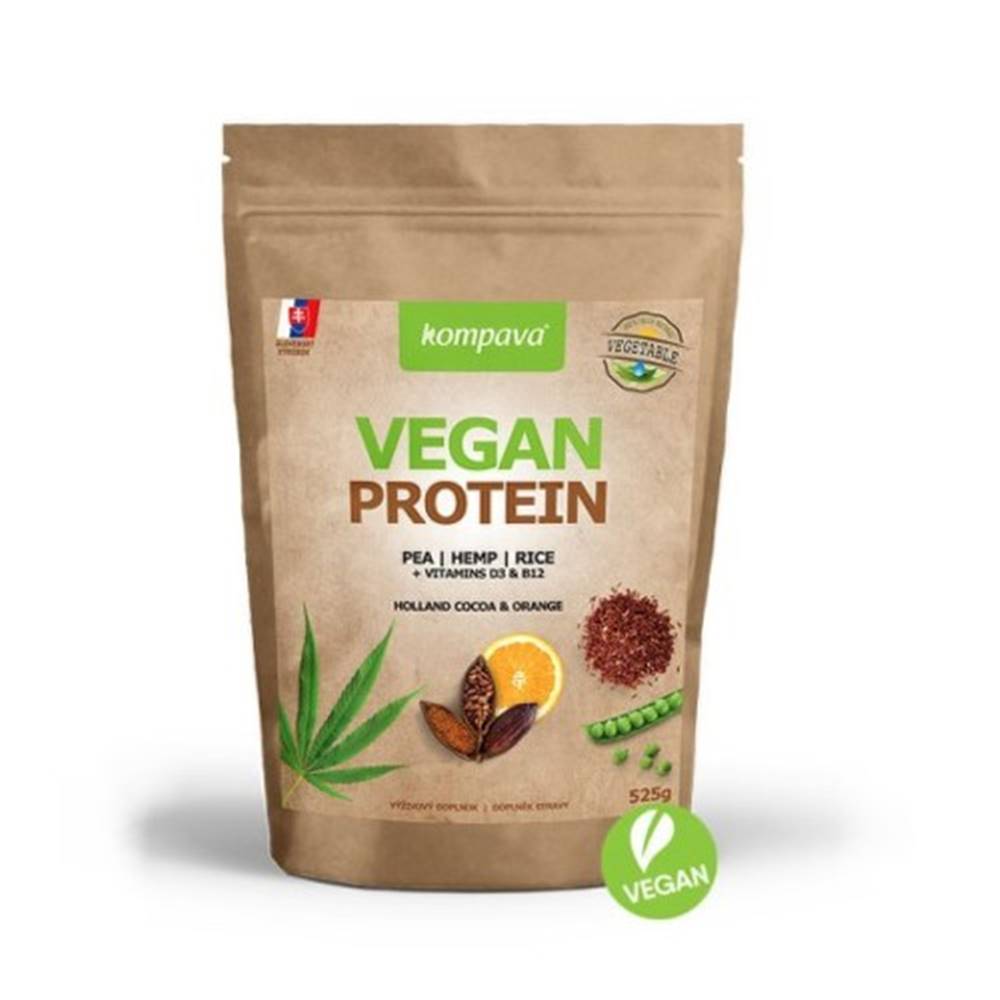 Kompava KOMPAVA Vegan protein s príchuťou čokoláda a pomaranč 525 g