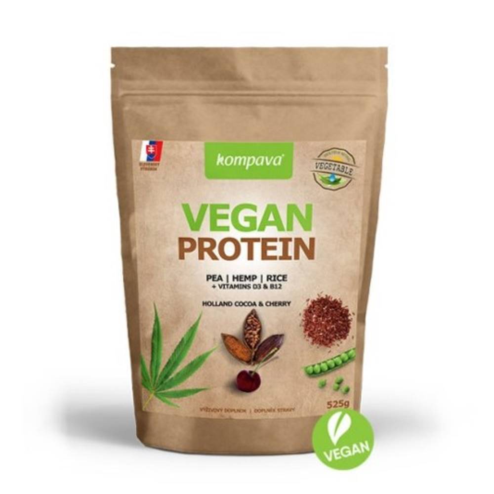 Kompava KOMPAVA Vegan protein s príchuťou čokoláda a višňa 525 g